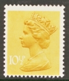 1971 10½p yellow SG  X890 Error All Over Phosphor + 2 Bands