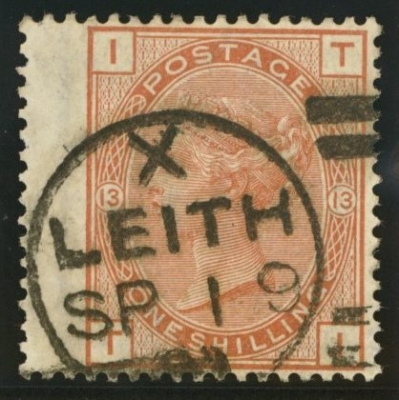 1873 1/- Orange Brown SG 151. 