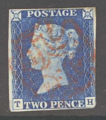1840 2d Pale Blue SG 6 A fine used example lightly cancelled by Red M/X