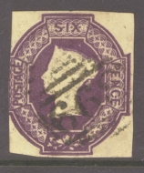 1847 6d Purple SG 60 A Very Fine Used example with Extra Deep Colour with 3 Good margins. Cat £1,000