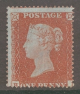 1856 1d Red Brown SG 17  A Good Mint example. Cat £375