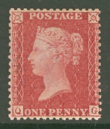 1854 1d Rose Red SG 40  Q.G.  A Superb Fresh U/M example