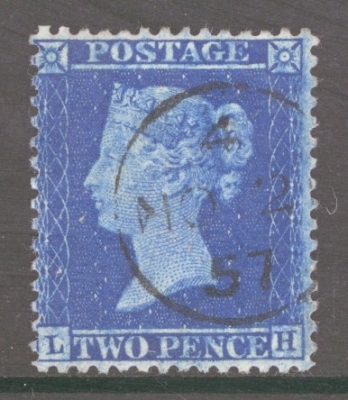 1854 2d Blue SG 35 Plate 6 L.H.  A Superb Used example.