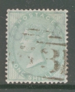 1855 1/- Pale Green SG 73  A Very Fine Used example Cat £350