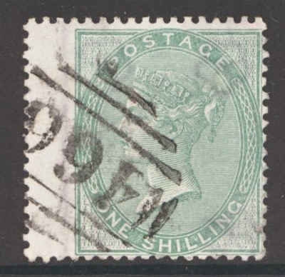 1855 1/- Pale Green SG 73  A Very Fine Used example