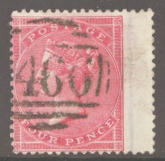 1855 4d Rose Carmine SG 66  A Very Fine Used Example with Extra Deep Colour. Cat £150+