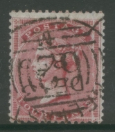 1855 4d Carmine on Blued Paper SG 62 A Very Fine Used example Cancelled by a CDS. Superb Deep Colour.