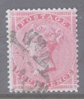 1855 4d Carmine on Blued paper SG 62 A Fine Used example with Deep colour 