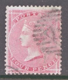 1855 4d Carmine SG 62 Fine used with excellent bluing