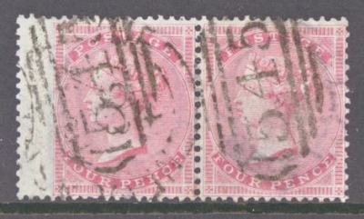 1855 4d Pale Carmine SG 62 A Fine Used pair