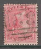 1855 4d Rose Carmine variety Inverted Watermark SG 66wi   A Fine Used example.  Cat £400+