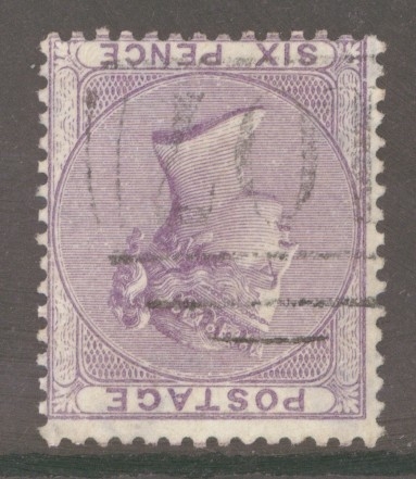 1855 6d Lilac variety Inverted Watermark SG 70wi  A Very Fine Used example. Cat £400