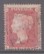 1856 1d Rose Red SG 36 Pl 48  L.F.  A Very Fine Used example