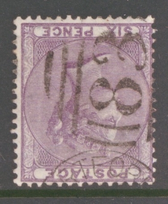 1855 6d Lilac variety Inverted Watermark SG 70wi  A Very Fine Used example. Cat £400