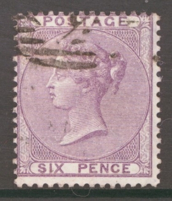 1855 6d Lilac variety on Thick Paper SG 70b  A Very Fine Used example. Cat £400