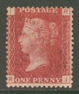 1858 1d  Red SG 43 Pl 145   A Fresh U/M example