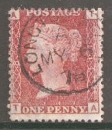 1858 1d  Red SG 43 Pl 184  T.A.   A Superb Used example