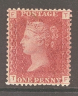 1858 1d  Red SG 43 Pl 192  T.F.  A  Fresh U/M example