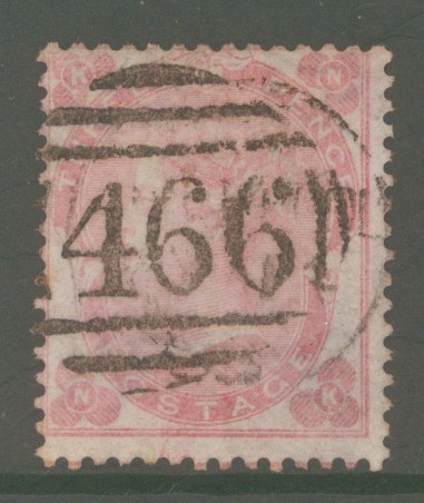 1862 3d Pale Carmine Rose SG 77 K.N   A  Fine Used example. Cat £350