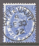 1867 2/- Deep Blue SG 119  A  Superb Used example used in Ireland