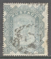  1867 10/- Greenish Grey SG 128 Fine Lightly Used 