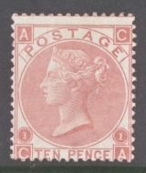 1867 10d Pale Red Brown SG 113 Lettered C.A. A  Superb Fresh Lightly M/M example of this Difficult stamp. Cat £3,600