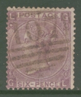 SG 105 6d Lilac Pl 6 with Hyphen