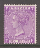 1867 6d Mauve SG 109 Plate 8 T.F   A  Fresh Lightly M/M example with Beautiful colour. Cat £800