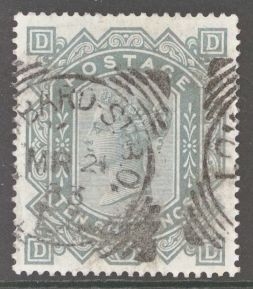 1867 10/- Greenish Grey SG 135  A Fine Used well centered example