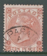 1867 10d Pale Red Brown SG 113  Lettered G.C.  A Very Fine Used example