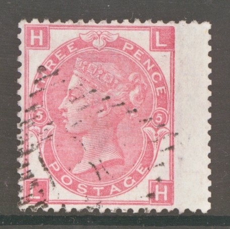 1867 3d Rose SG 103 Plate 5  Lettered L.H.  A  Very Fine Used example lightly cancelled by an Irish Diamond