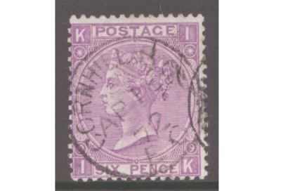 1867 6d Mauve SG 109 Plate 9  I.K   A  Very Fine Used example