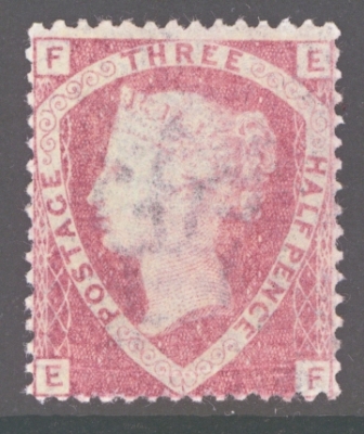 1870 1½d Rose SG 51 Plate 1 Lettered E.F. A Fresh U/M 