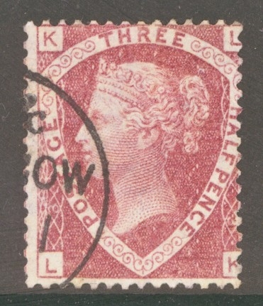 1870 1½d Rose Red SG 51 Plate 3 Lettered L.K.  A Superb Used example with Deep Colour.