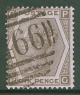 1872 6d Grey SG 125 P.G. A Fine Used example. Cat £300