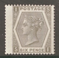 1872 6d Grey SG 125 S.I. A Superb Fresh U/M example of this Difficult Stamp. Cat £1,900 as M/M 