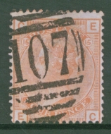 1873 4d Vermilion SG 152 Plate 15  E.C.  A Fine Used example with Bright Colour. Cat £475