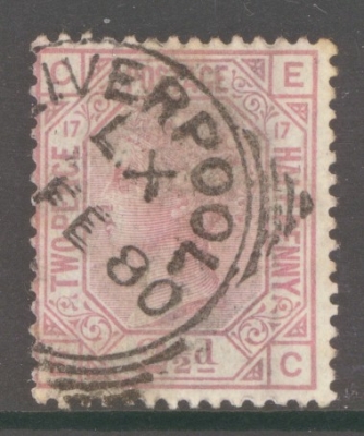 1873 2½d Rosy Mauve SG 141 Plate 17 E.C. A Fine Used example