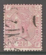 1873 2½d Rosy Mauve SG 141 Plate 17 G.F. A Very Fine Used example of this difficult plate