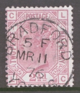 1873 2½d Rosy Mauve SG 139 Plate 1  L.C.  A Superb Used example