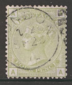 1873 4d Sage Green SG 153 Plate 16 A very fine used example