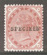 1880 1½d Venetian Red SG 167s Overprinted specimen. A superb Fresh U/M example