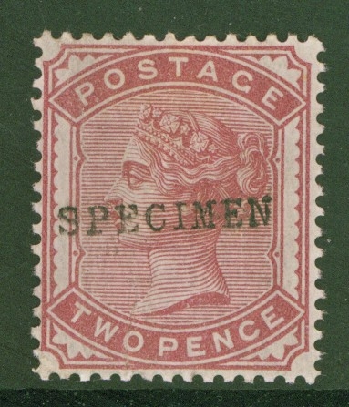 1880 2d Deep Rose with Specimen overprint. An Average M/M example