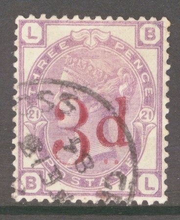 1880 3d on 3d Lilac SG 159 B.L.  A Very Fine Used example. Cat £160