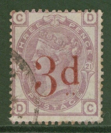 1880 3d on 3d Lilac SG 159 D.C.  A Fine Used example. Cat £160