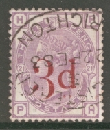 1880 3d on 3d Lilac SG 159 P.A.  A Very Fine Used example. Cat £160