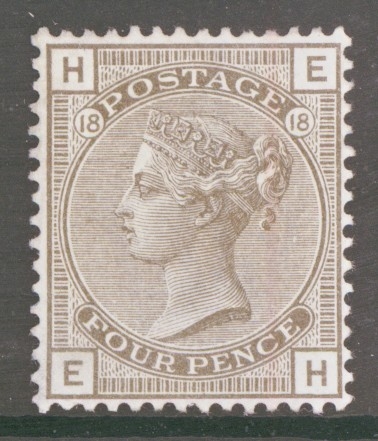 1880 4d Grey SG 160 Plate 18 E.H.  A Fresh Unused example without Gum. Cat £450