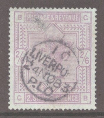 1883 2/6 Lilac on Blued paper SG 175  A Fine Used Well Centred example
