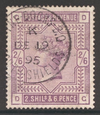 1883 2/6 Lilac SG 178  D.C.  A Fine Used example