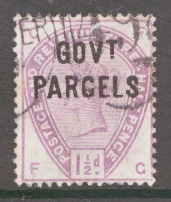 1883 Govt Parcels  1½d Lilac SG 061 F.G. A Fine Used example